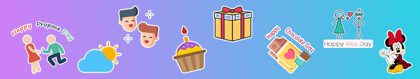 Stickers for valentine week