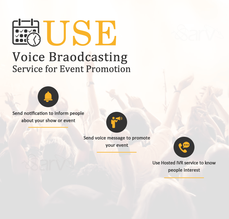 voice broadcasting for event promotion