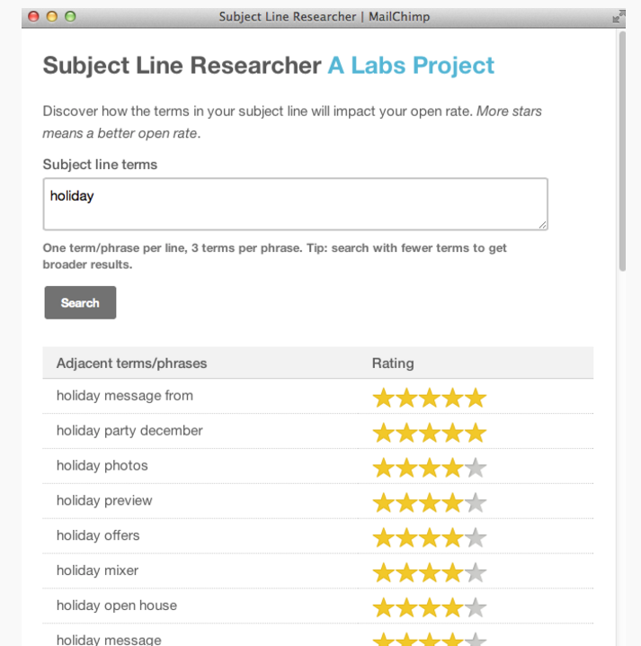 Subject Line Researcher