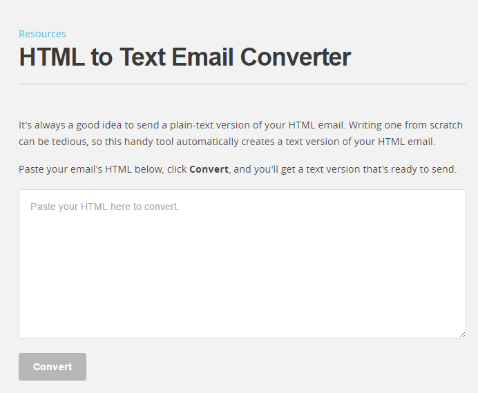 MailChimp HTML To Text Converter